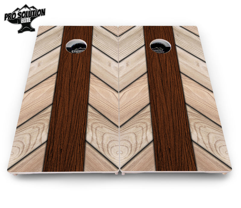 Pro Solution Elite - Cream Planks - Professional Tournament Cornhole Boards 3/4" Baltic Birch - Zero Bounce Zero Movement Vertical Interlocking Braces for Extra Weight & Stability +Double Thick Legs +Airmail Blocker