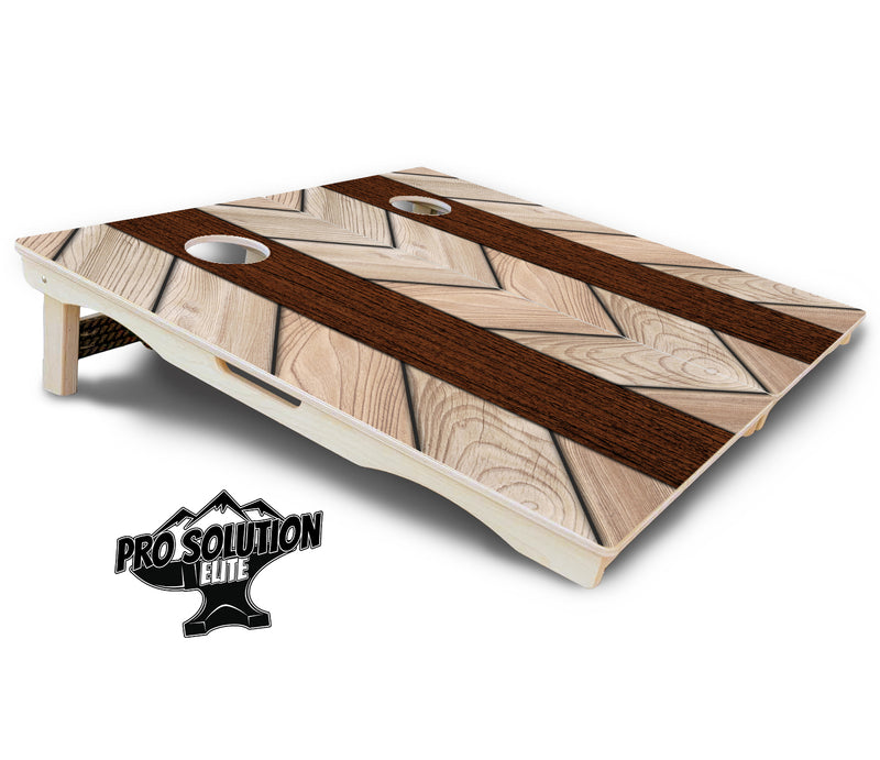 Pro Solution Elite - Cream Planks - Professional Tournament Cornhole Boards 3/4" Baltic Birch - Zero Bounce Zero Movement Vertical Interlocking Braces for Extra Weight & Stability +Double Thick Legs +Airmail Blocker