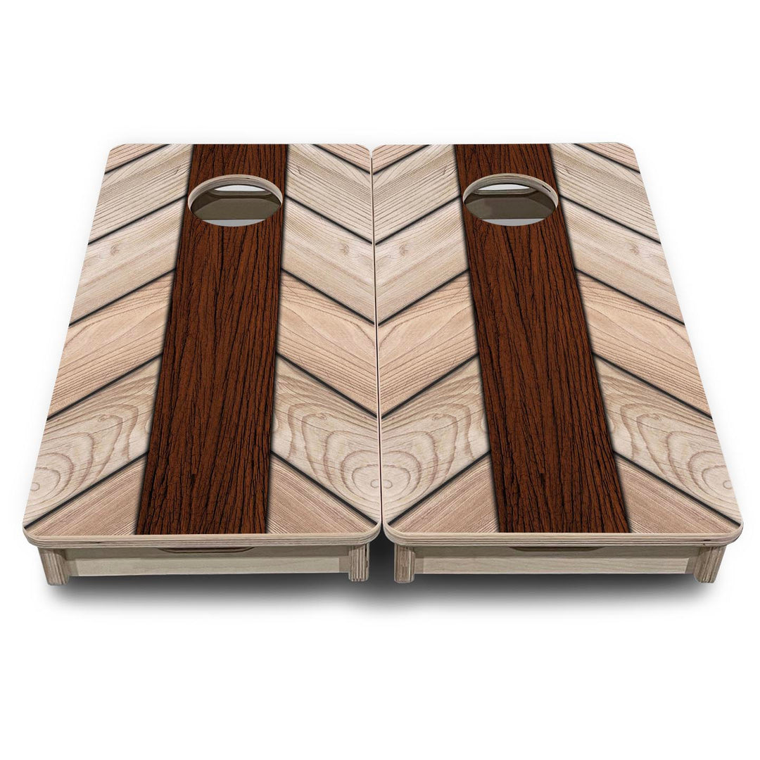 Cream Planks - Mini or Vacation Size Cornhole Boards