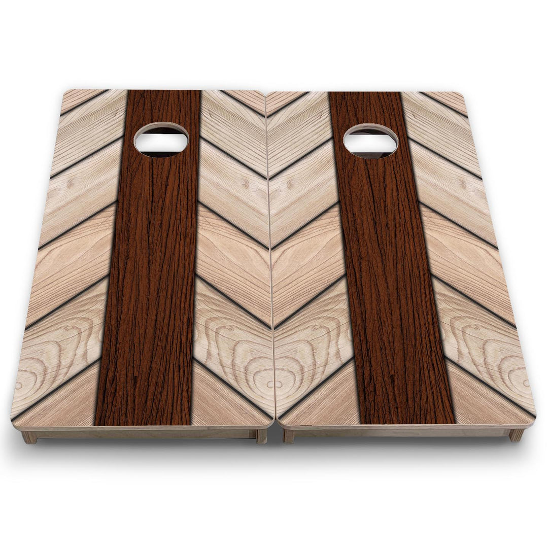 Cream Planks - Mini or Vacation Size Cornhole Boards