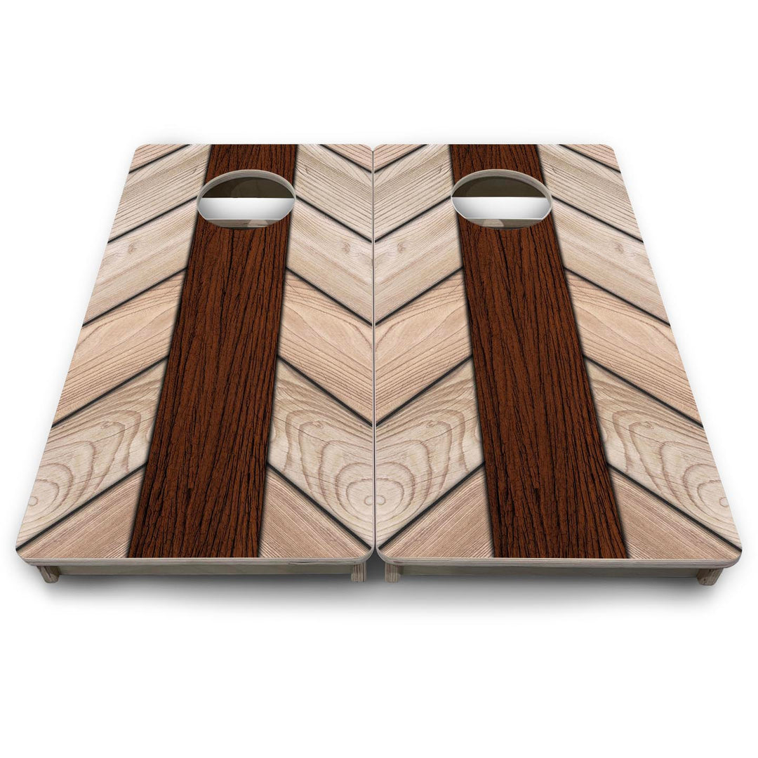 Cream Planks - Mini or Vacation Size Cornhole Boards