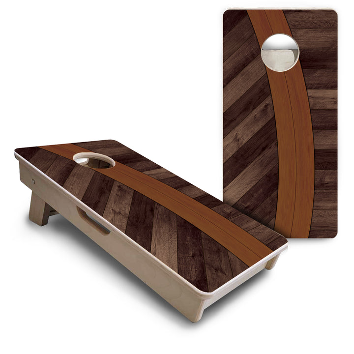 Mini Cornhole Boards - Curved Herringbone