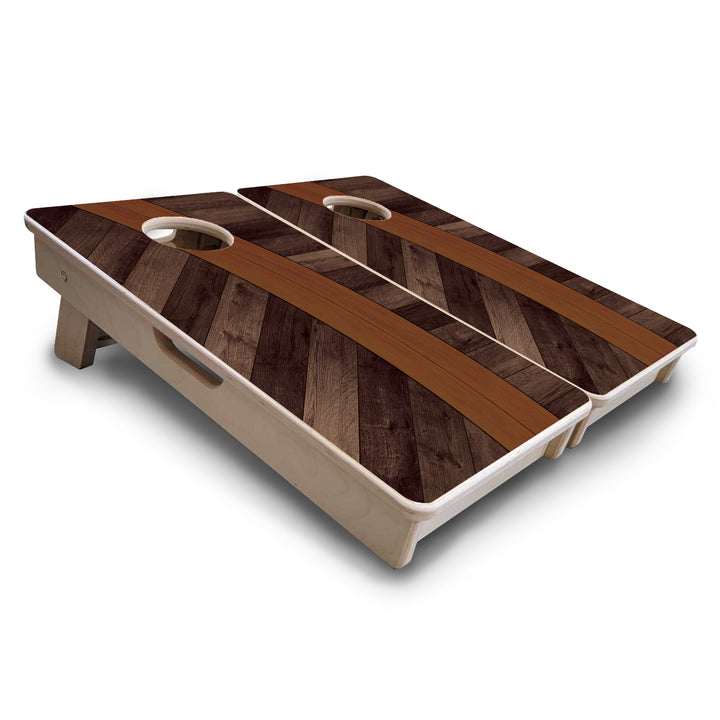 Mini Cornhole Boards - Curved Herringbone