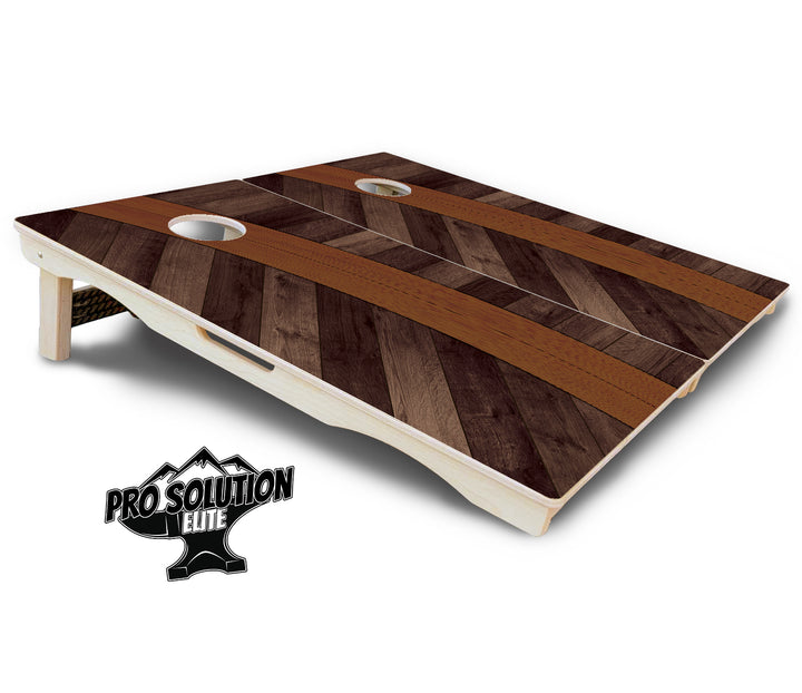 Curved Herringbone Cornhole Boards - Pro Solution Elite Series