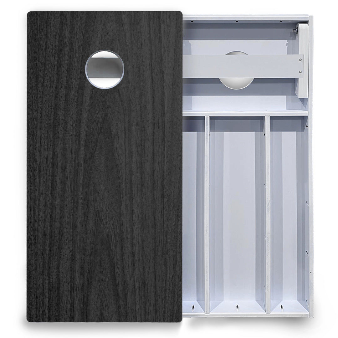 Dark Grey Wood Cornhole Boards - All Weather Series