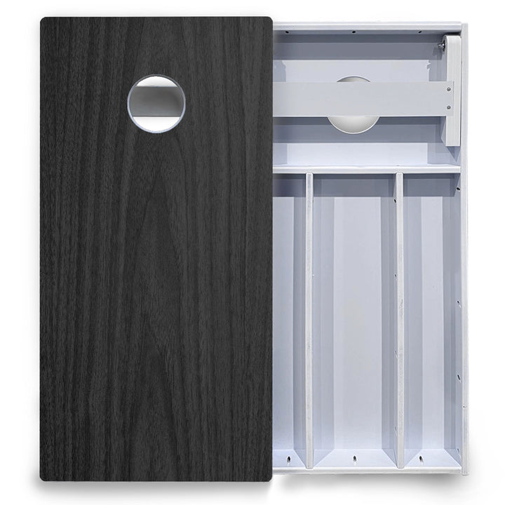 Dark Grey Wood Cornhole Boards - All Weather Series