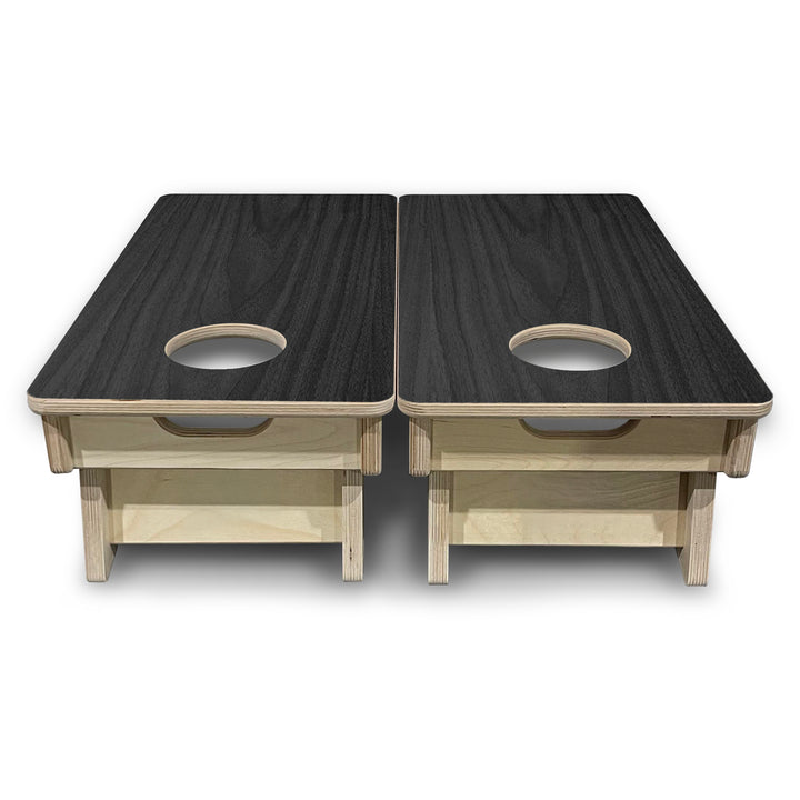 Mini Cornhole Boards - Dark Grey Wood