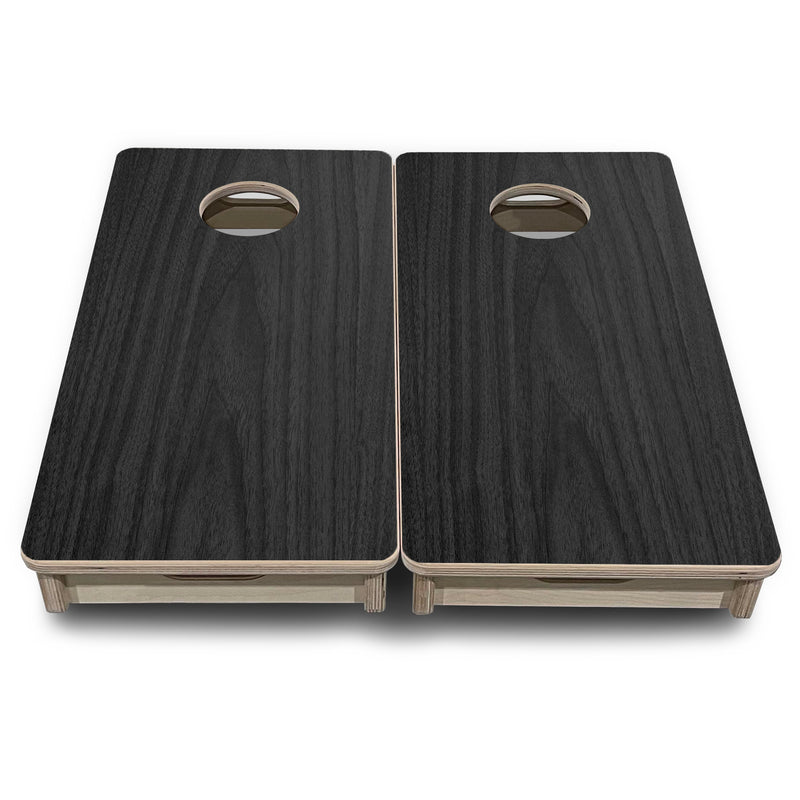 Mini Cornhole 12"x24" Boards - 4" holes - Dark Grey Wood - 3/4″ Baltic Birch