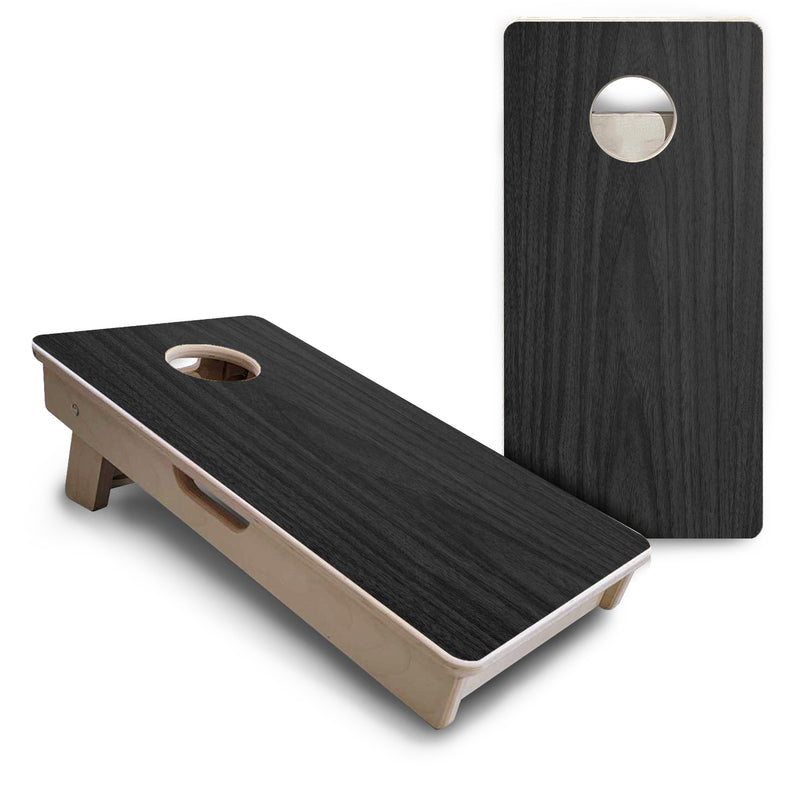 Mini Cornhole 12"x24" Boards - 4" holes - Dark Grey Wood - 3/4″ Baltic Birch