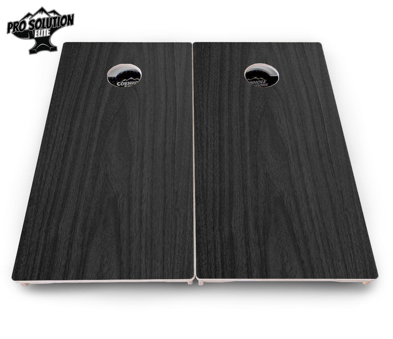 Pro Solution Elite - Dark Grey Wood - Professional Tournament Cornhole Boards 3/4" Baltic Birch - Zero Bounce Zero Movement Vertical Interlocking Braces for Extra Weight & Stability +Double Thick Legs +Airmail Blocker