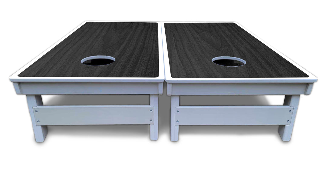 Dark Grey Wood Cornhole Boards - All Weather Series