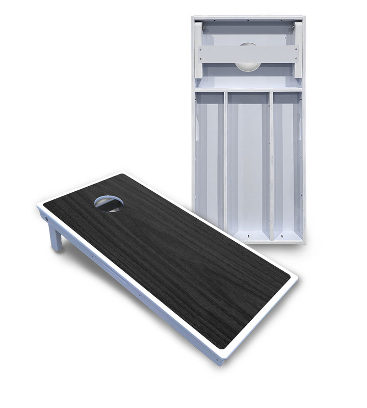 Dark Grey Wood Cornhole Boards - All Weather Series