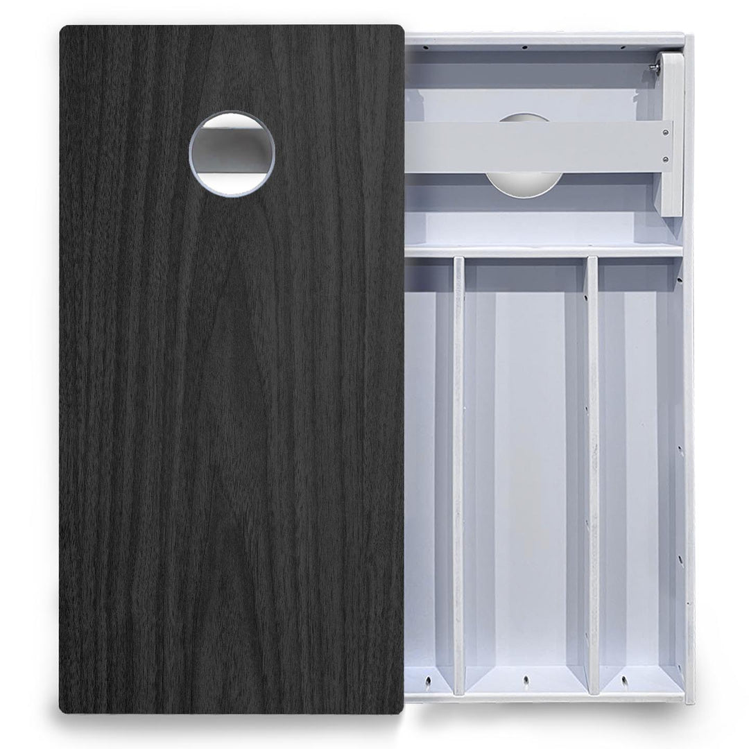 Dark Grey Wood Cornhole Boards - All Weather Series