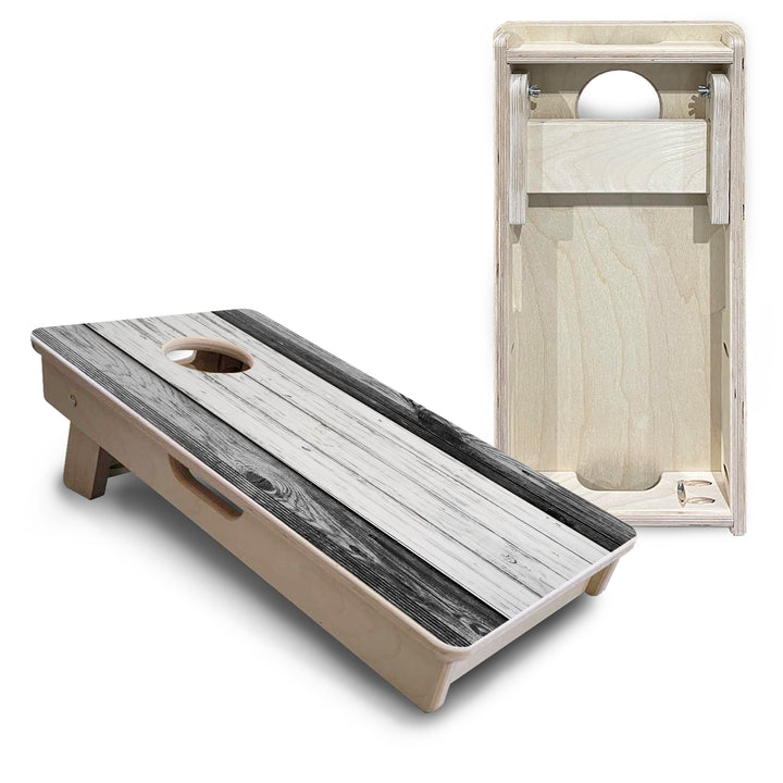 Mini Cornhole Boards - Grey Two Tone Slats