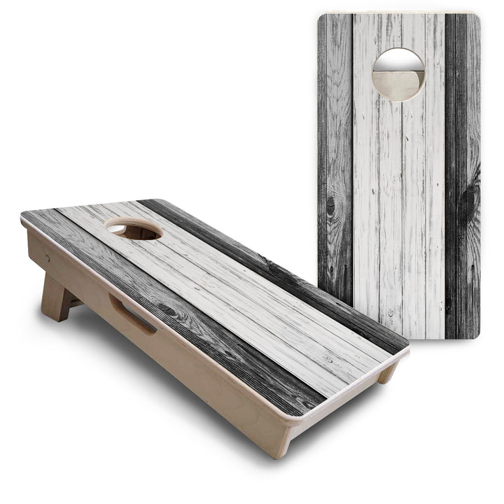 Mini Cornhole Boards - Grey Two Tone Slats