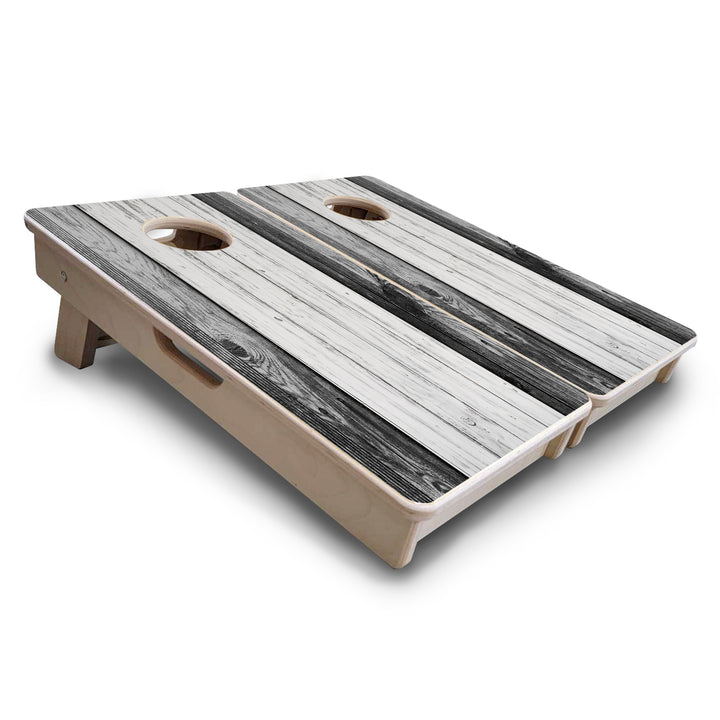 Mini Cornhole Boards - Grey Two Tone Slats