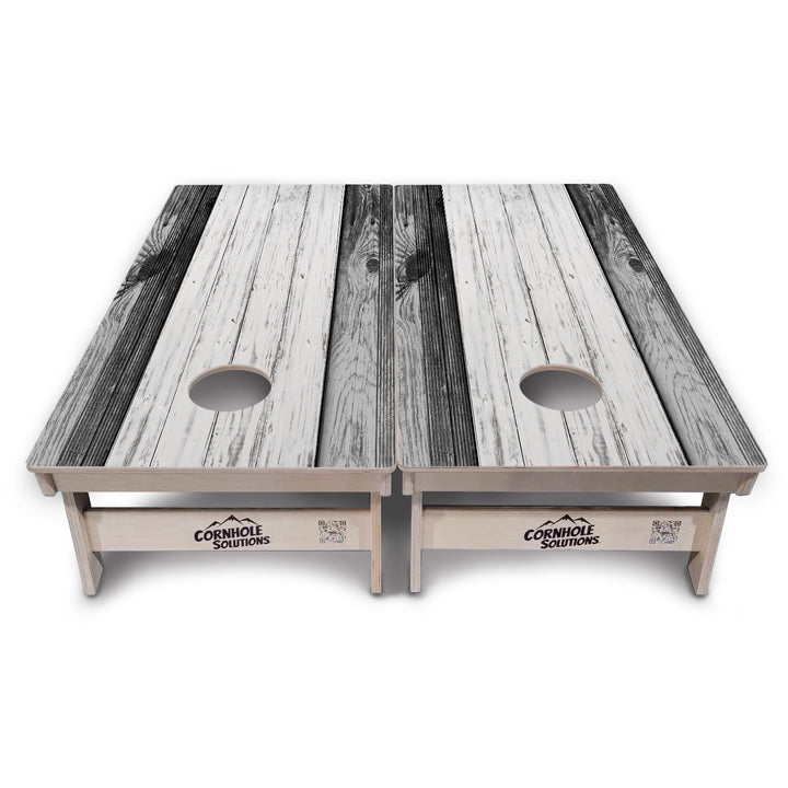 Grey Two Tone Slats Cornhole Boards – Tournament Series