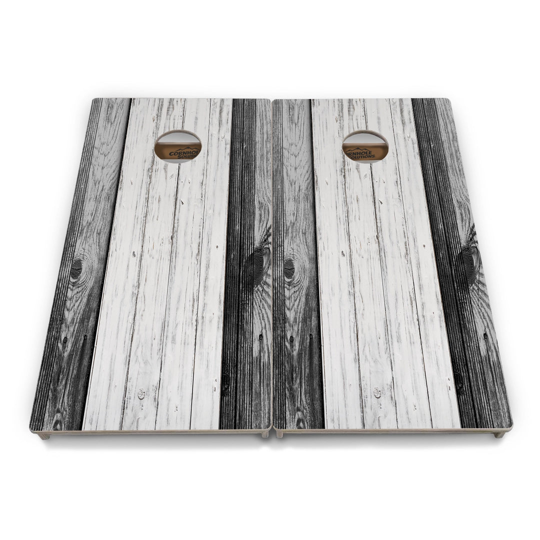 Grey Two Tone Slats Cornhole Boards – Tournament Series
