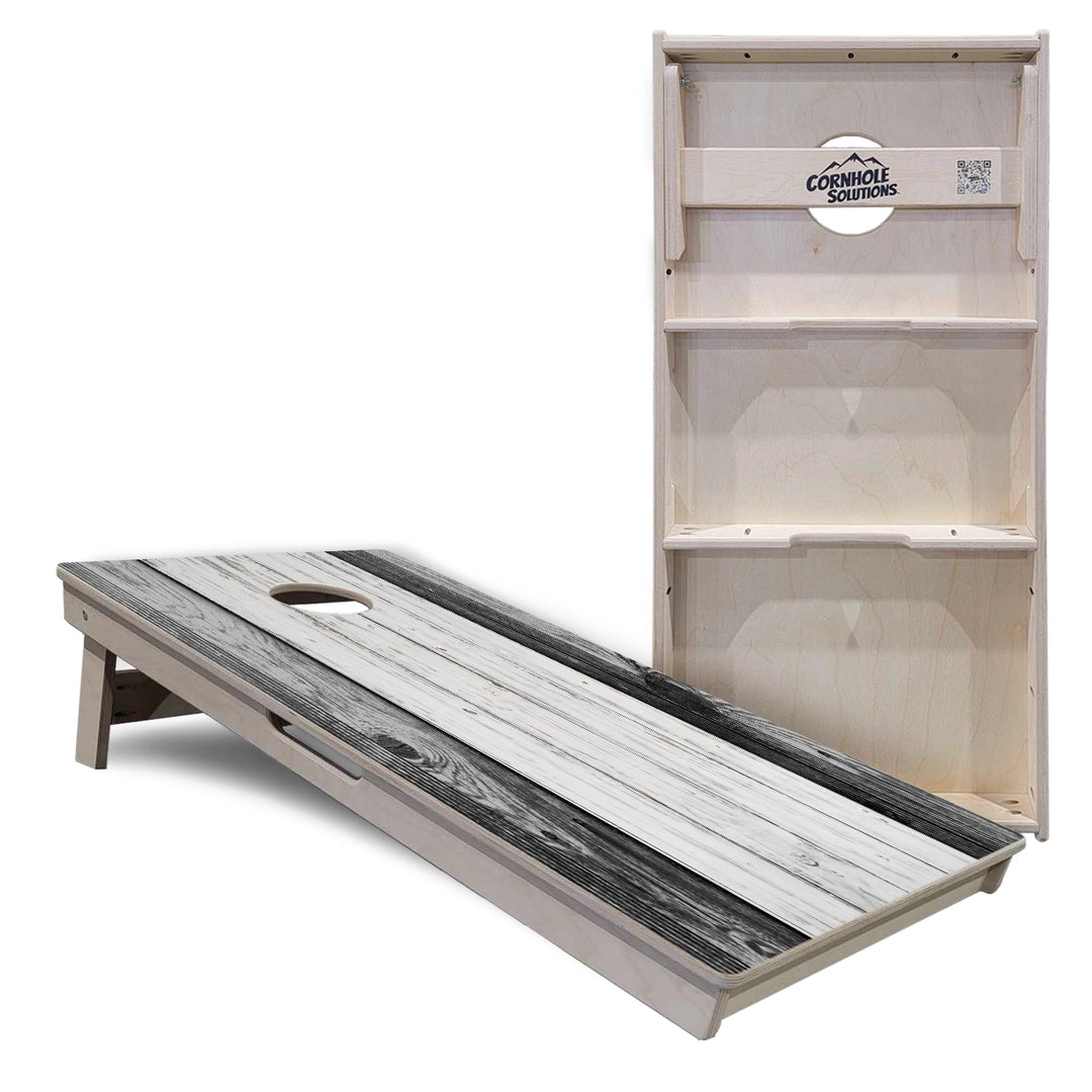 Grey Two Tone Slats Cornhole Boards – Tournament Series