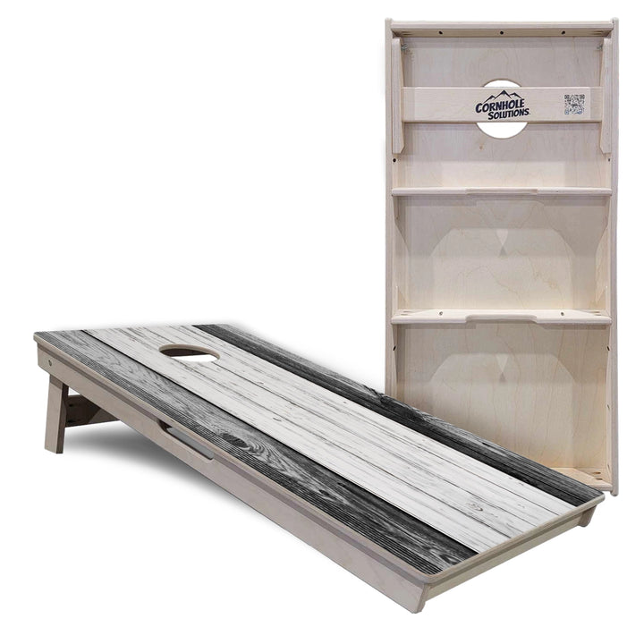 Grey Two Tone Slats Cornhole Boards – Tournament Series