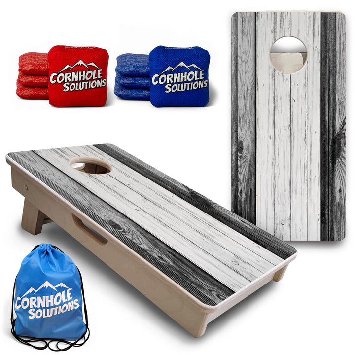 Grey Two Tone Slats - Mini or Vacation Size Cornhole Boards