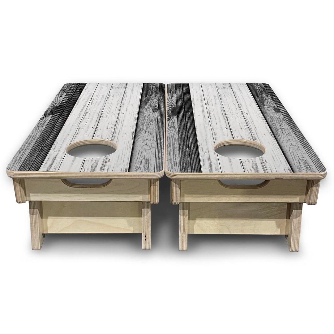 Grey Two Tone Slats - Mini or Vacation Size Cornhole Boards