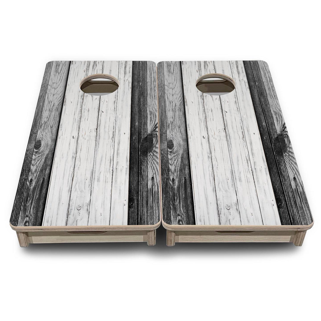 Grey Two Tone Slats - Mini or Vacation Size Cornhole Boards
