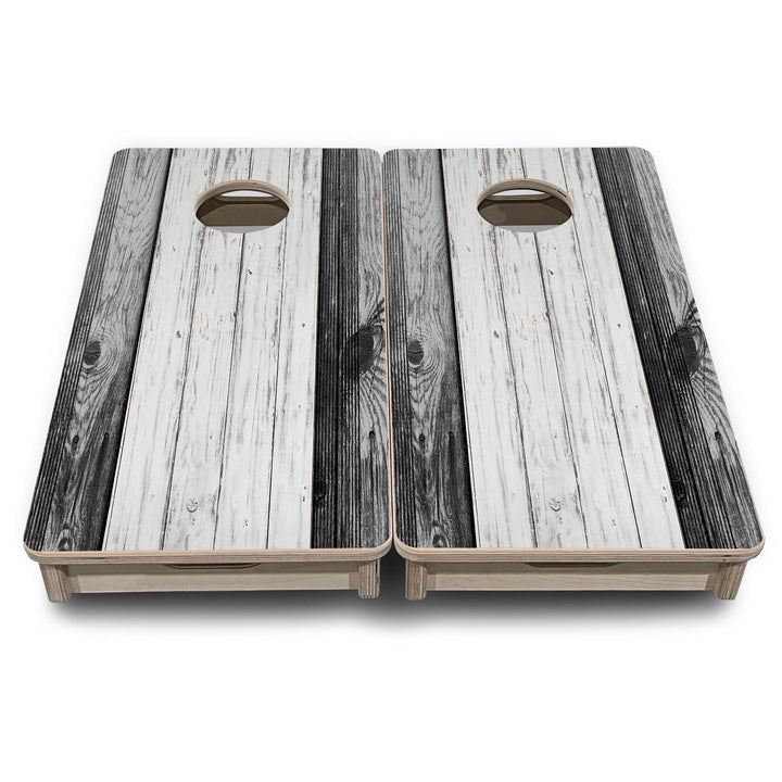 Grey Two Tone Slats - Mini or Vacation Size Cornhole Boards