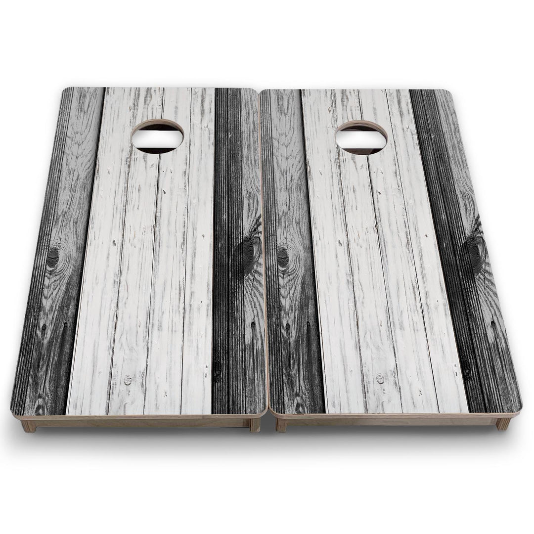 Grey Two Tone Slats - Mini or Vacation Size Cornhole Boards