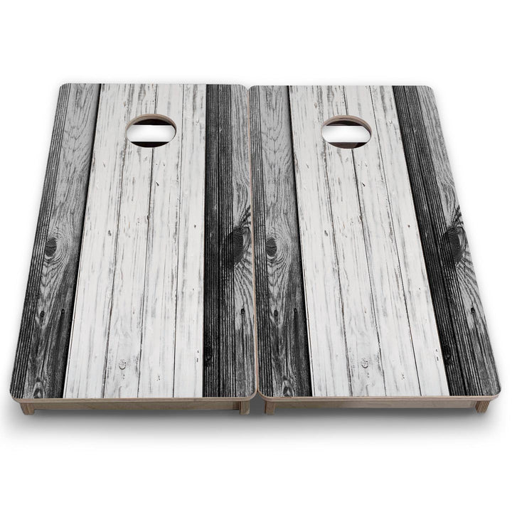 Grey Two Tone Slats - Mini or Vacation Size Cornhole Boards
