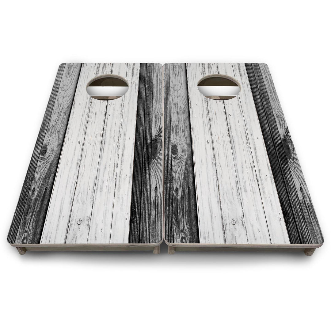 Grey Two Tone Slats - Mini or Vacation Size Cornhole Boards