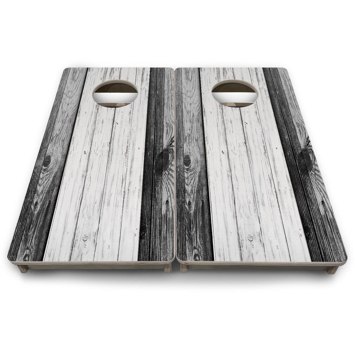 Grey Two Tone Slats - Mini or Vacation Size Cornhole Boards
