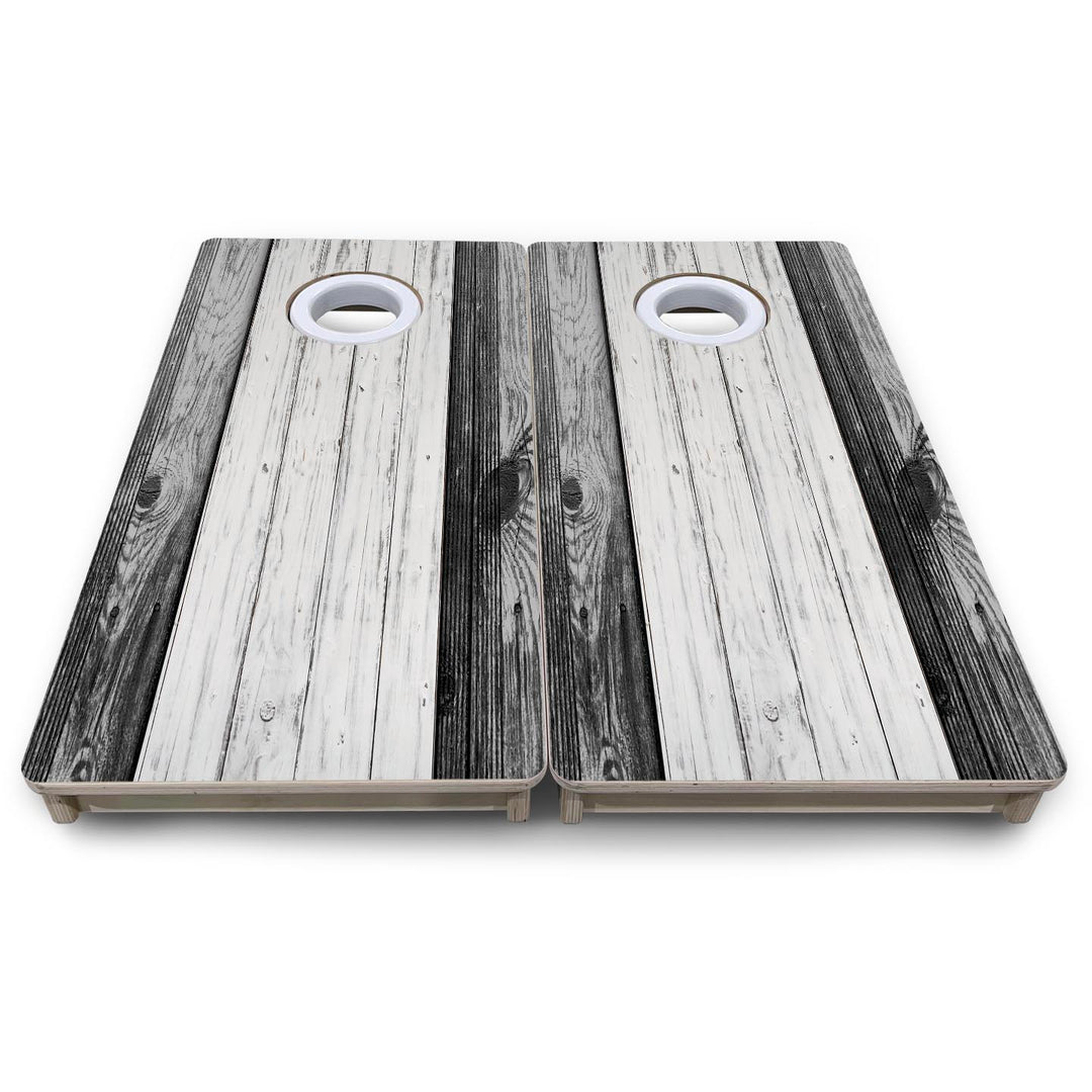Grey Two Tone Slats - Mini or Vacation Size Cornhole Boards