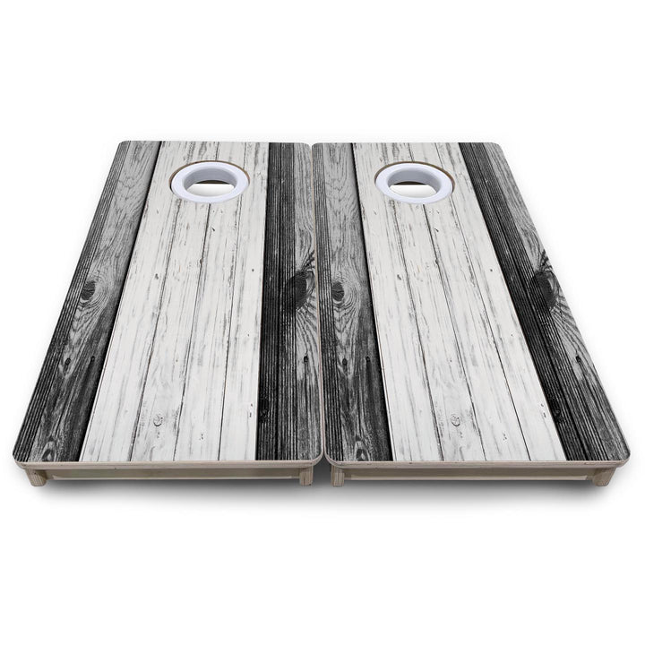 Grey Two Tone Slats - Mini or Vacation Size Cornhole Boards
