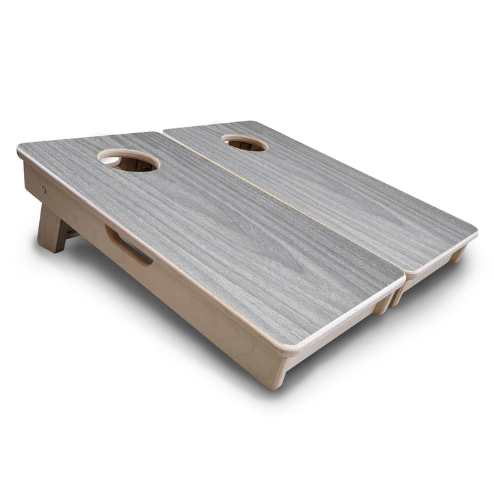Mini Cornhole Boards - Light Grey Wood