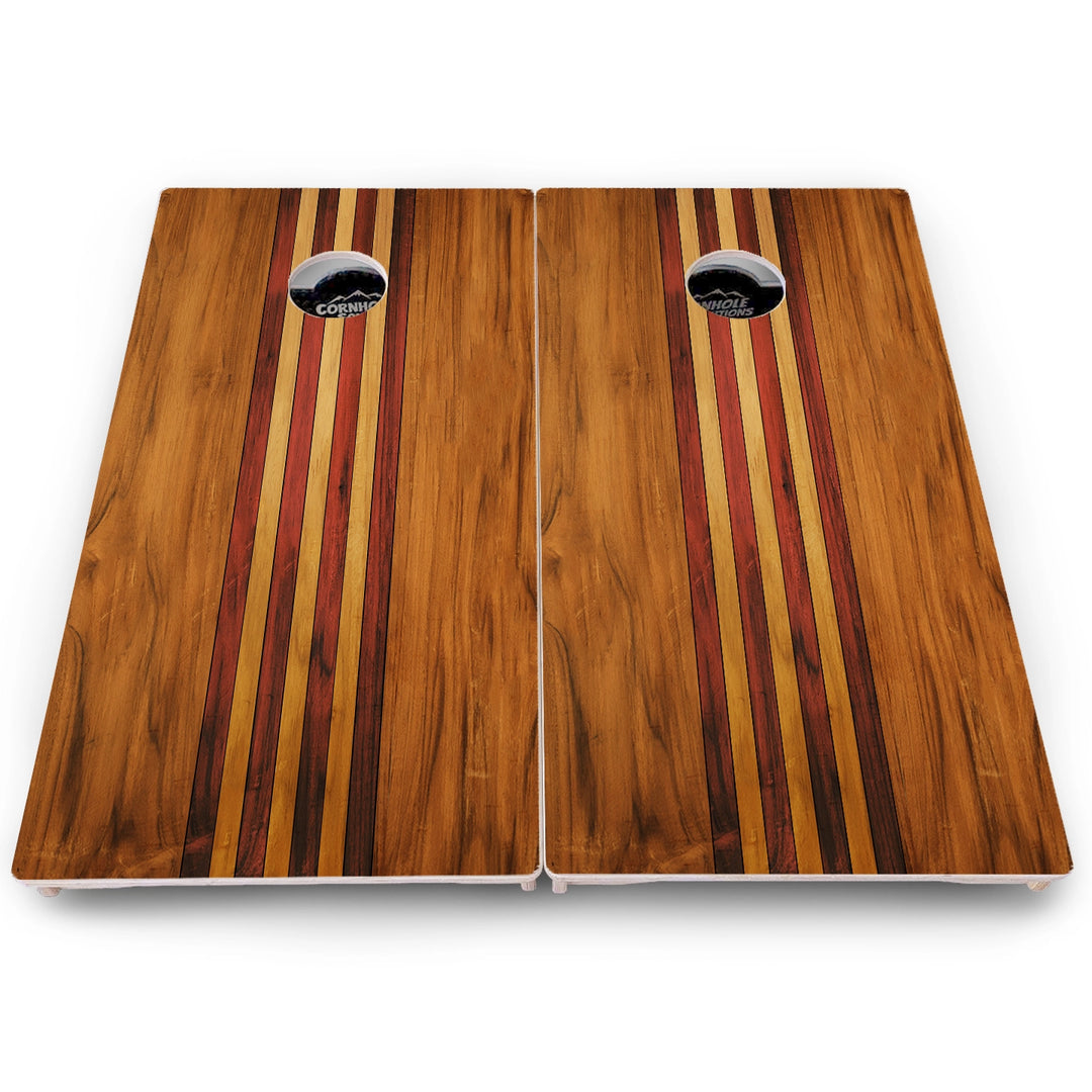 Rustic Mixed Woodgrain Cornhole Boards – Pro Lite or Pro Elite