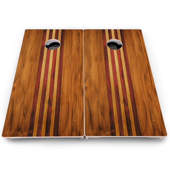 Rustic Mixed Woodgrain Cornhole Boards – Pro Lite or Pro Elite