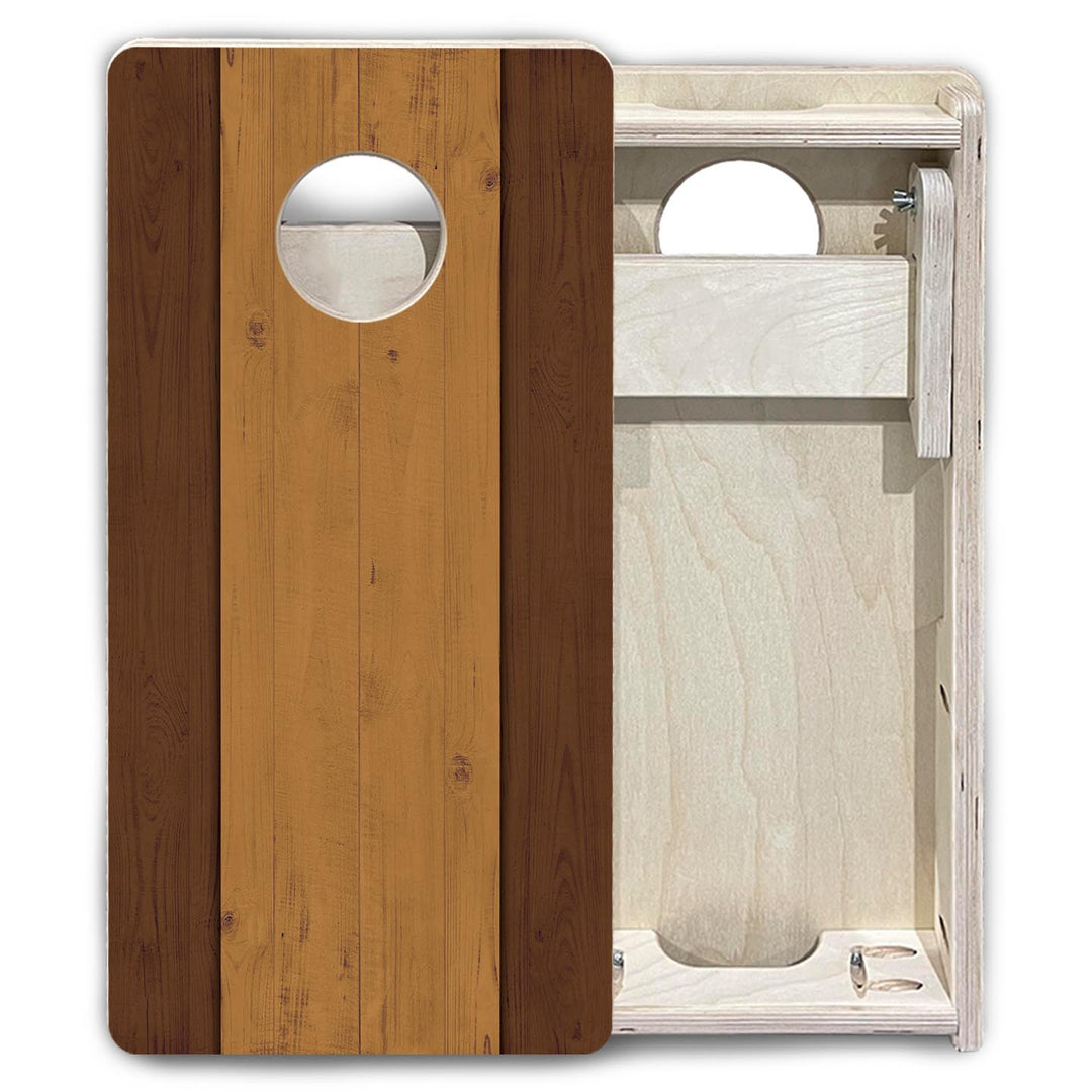 Brown Two Tone Planks - Mini or Vacation Size Cornhole Boards