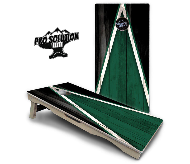 Pro Solution Elite - Team Color Triangle Design Options - Professional Tournament Cornhole Boards 3/4" Baltic Birch - Zero Bounce Zero Movement Vertical Interlocking Braces for Extra Weight & Stability +Double Thick Legs +Airmail Blocker