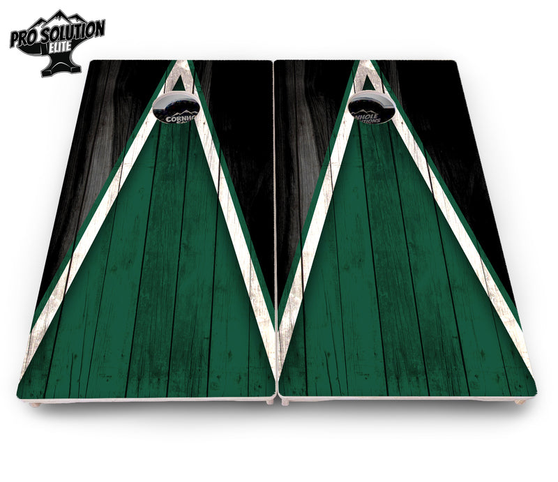 Pro Solution Elite - Team Color Triangle Design Options - Professional Tournament Cornhole Boards 3/4" Baltic Birch - Zero Bounce Zero Movement Vertical Interlocking Braces for Extra Weight & Stability +Double Thick Legs +Airmail Blocker