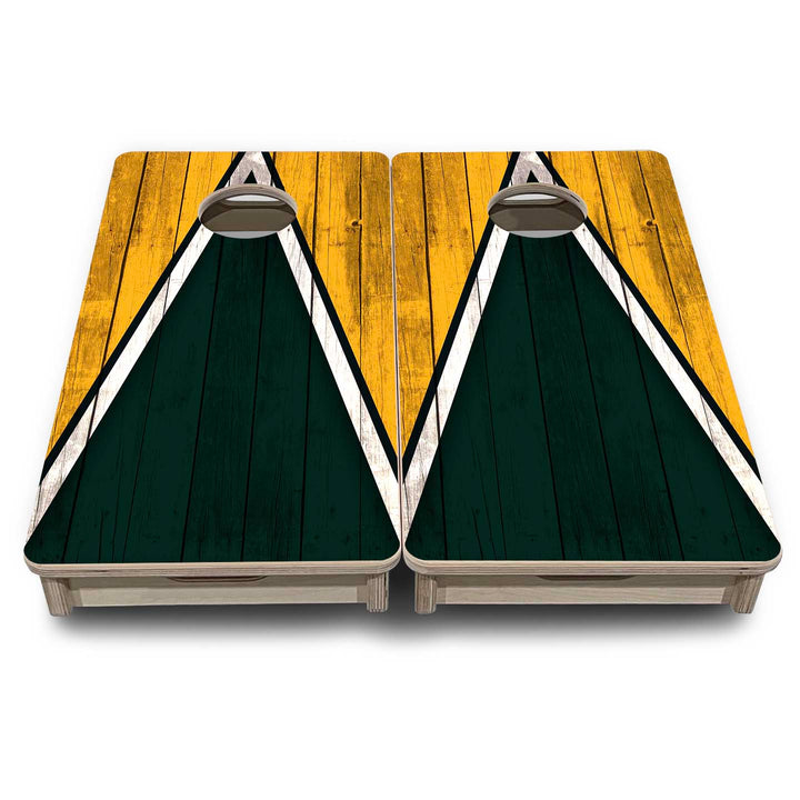 Mini Cornhole Boards - Team Color Triangle