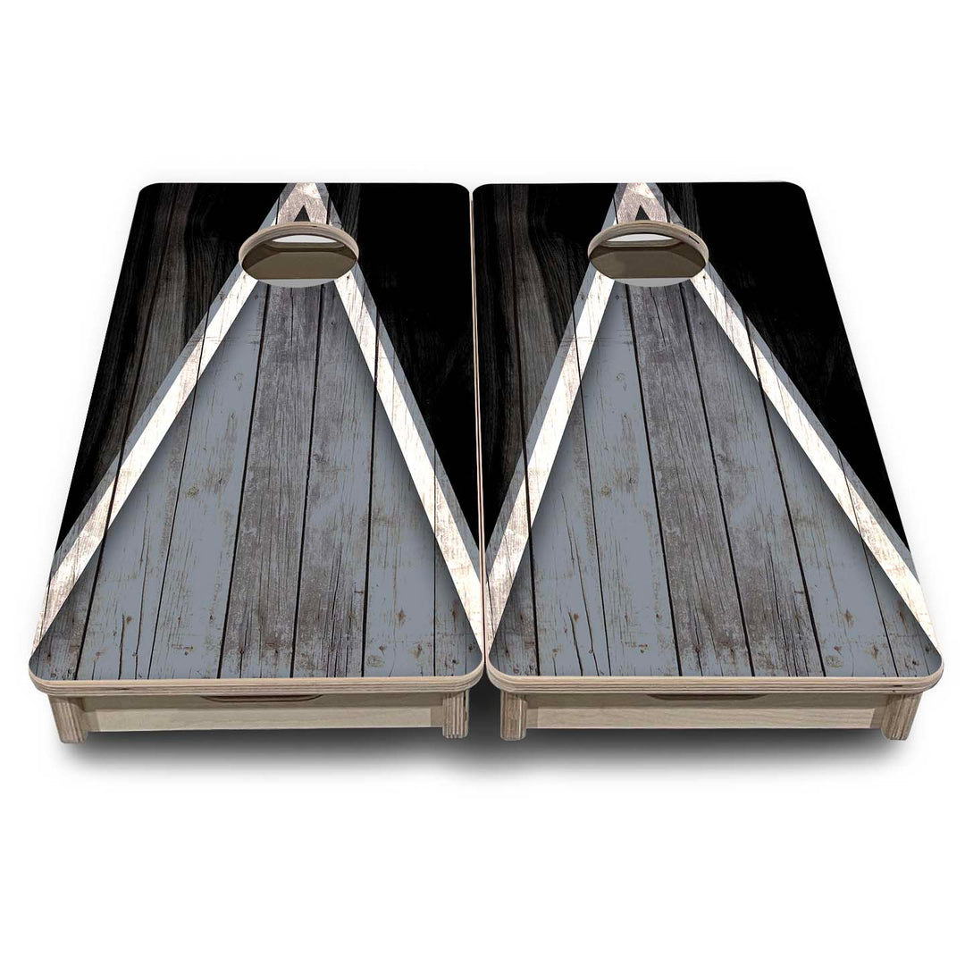 Mini Cornhole Boards - Team Color Triangle