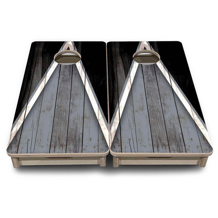 Mini Cornhole Boards - Team Color Triangle