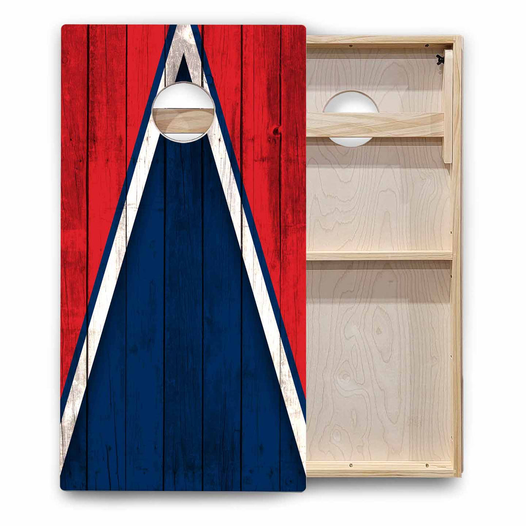 Team Color Triangle Cornhole Boards - Backyard Series