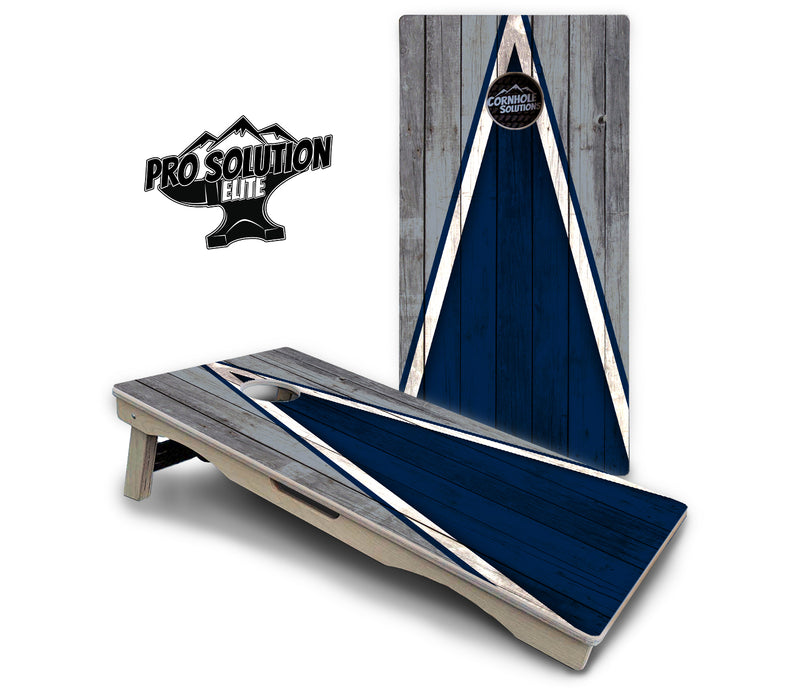 Pro Solution Elite - Team Color Triangle Design Options - Professional Tournament Cornhole Boards 3/4" Baltic Birch - Zero Bounce Zero Movement Vertical Interlocking Braces for Extra Weight & Stability +Double Thick Legs +Airmail Blocker