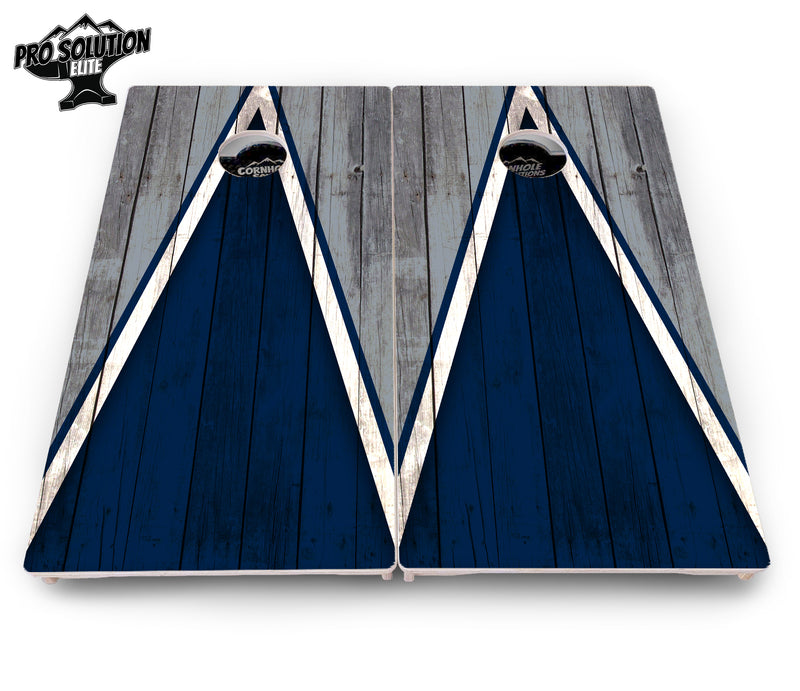 Pro Solution Elite - Team Color Triangle Design Options - Professional Tournament Cornhole Boards 3/4" Baltic Birch - Zero Bounce Zero Movement Vertical Interlocking Braces for Extra Weight & Stability +Double Thick Legs +Airmail Blocker