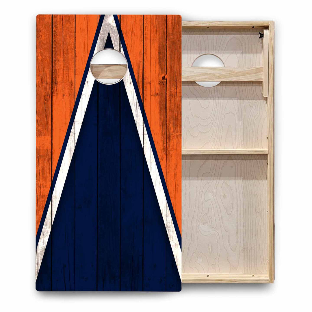 Team Color Triangle Cornhole Boards - Backyard Series