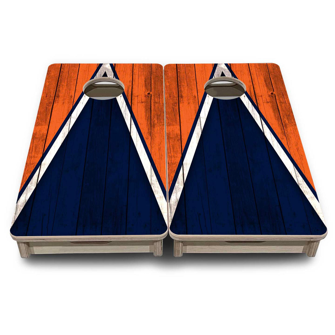Mini Cornhole Boards - Team Color Triangle