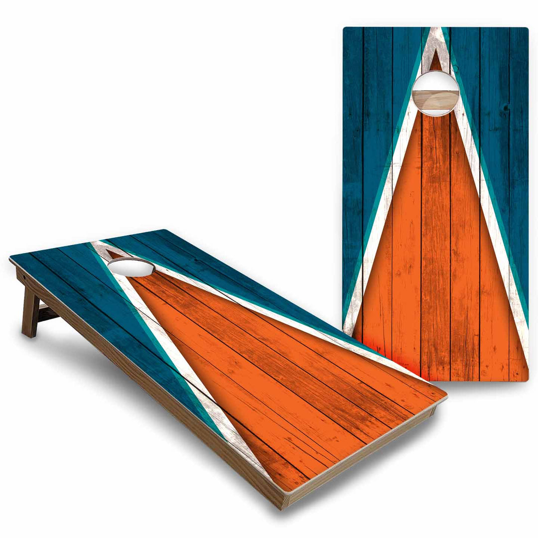 Team Color Triangle Cornhole Boards - Backyard Series