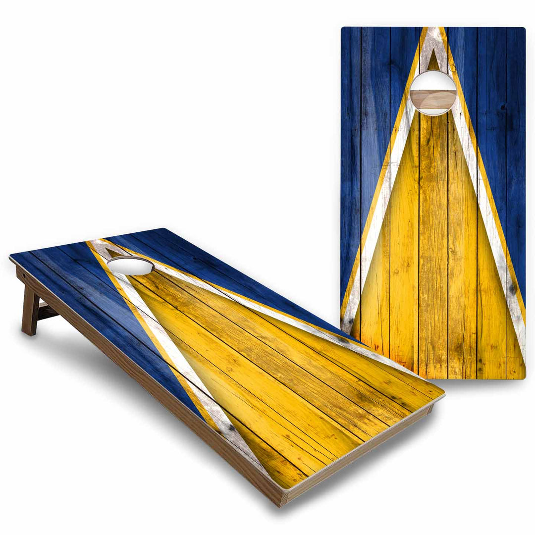 Team Color Triangle Cornhole Boards - Backyard Series